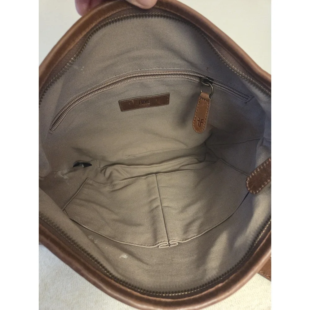 Frye New‎ Oriana Cognac Brown Woven Leather Hobo Shoulder Bag Long Tassel